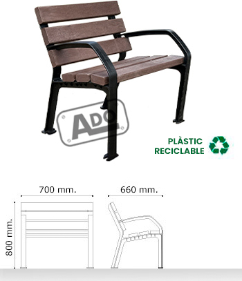 cadira de plàstic reciclat eco