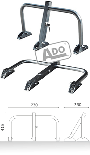 barrera abatible manual rodas